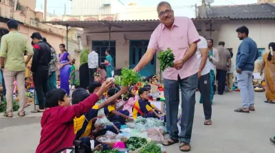 ಚಿತ್ರದುರ್ಗ   ಪಾರ್ಶ್ವನಾಥ ಶಾಲೆಯಲ್ಲಿ ಮಕ್ಕಳ ಸಂತೆ